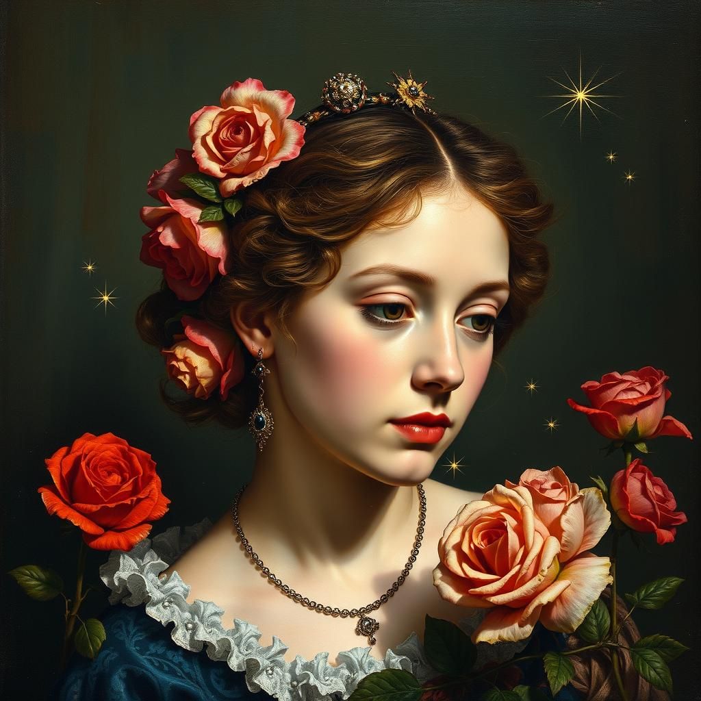 Self-Portrait with Stars, Rich Color Photography