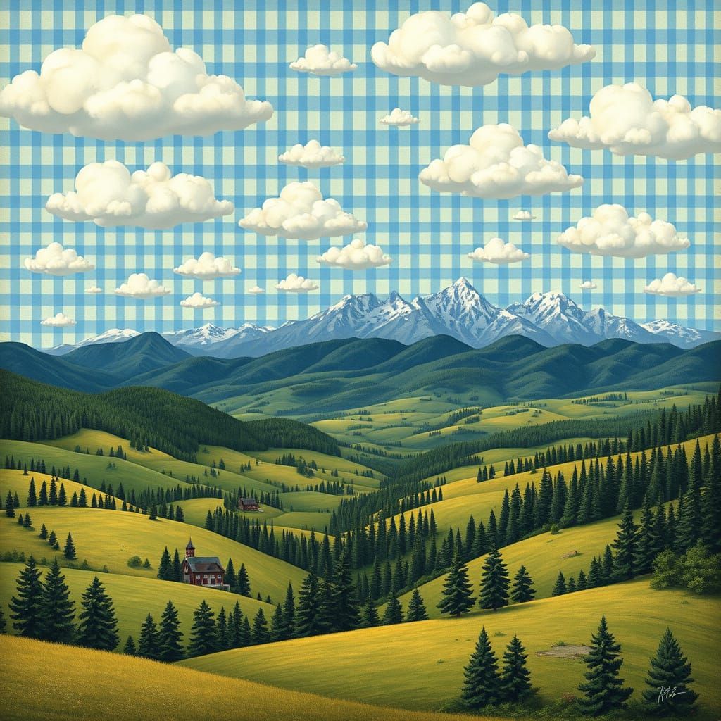 Whimsical Swedish Countryside in Gingham Patterns