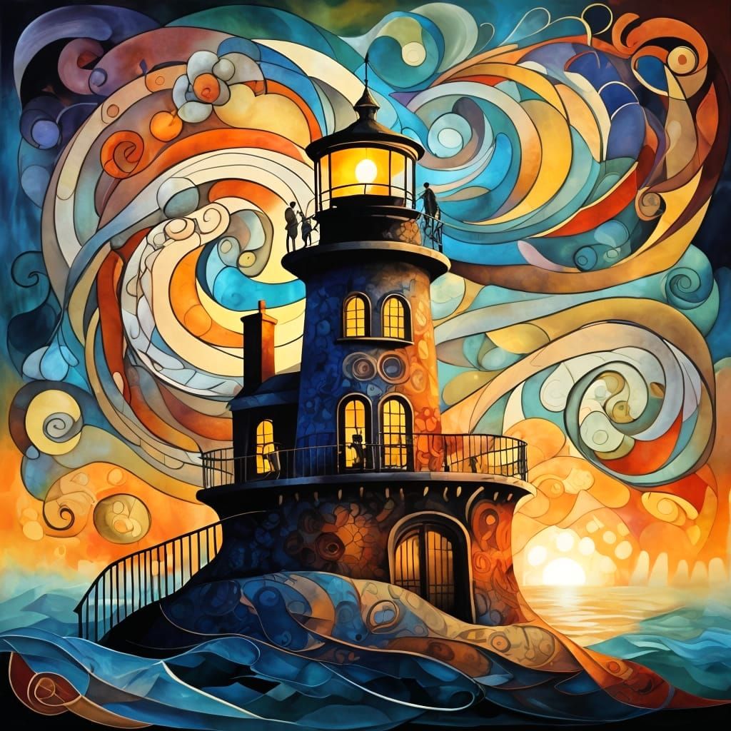 Surreal Cityscape in a Dreamlike Atmosphere with Whimsical D...