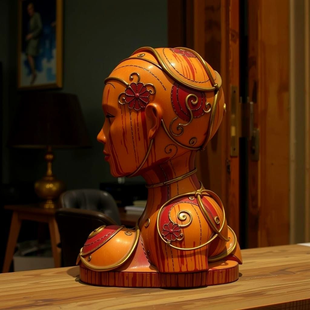 Abstract Swirling Scarlet Forms in Dynamic Motion