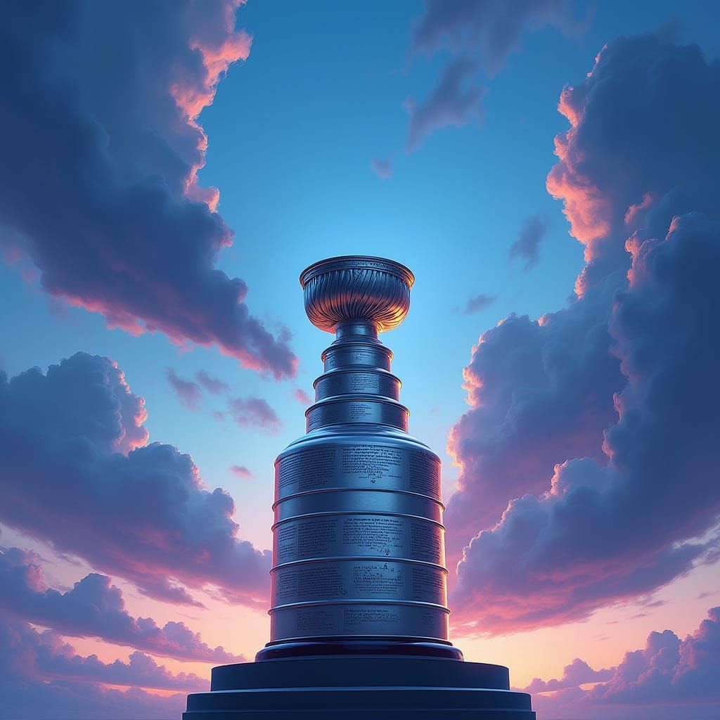 Stanley Cup Trophy in Dramatic Digital Painting