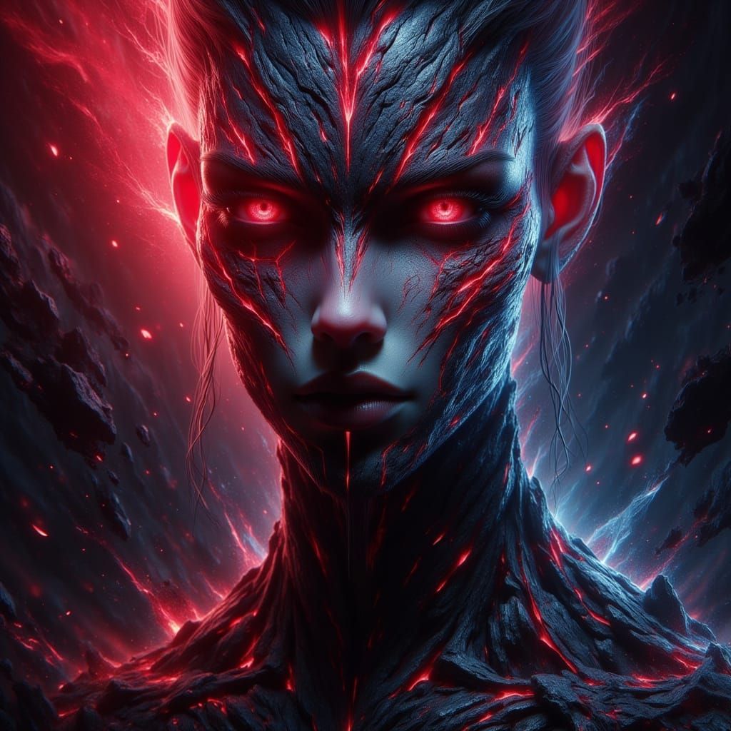 Demon Hunter in Neo-Impressionist Style