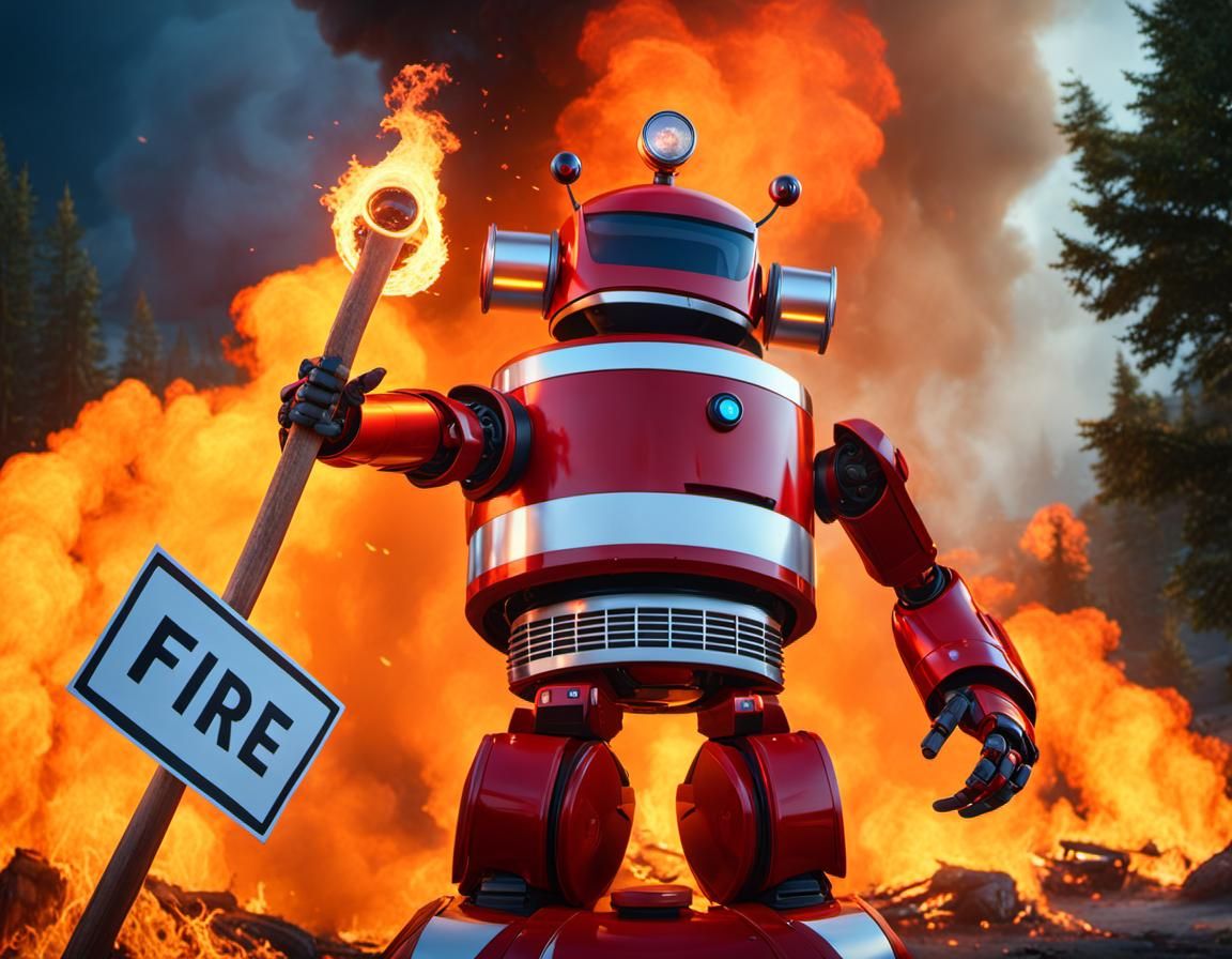 The future of the protection of scenes of fire.. "Big Red" fire guardian