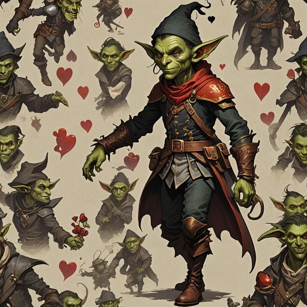 Handsome Goblin Thief of Hearts Digital Painting
