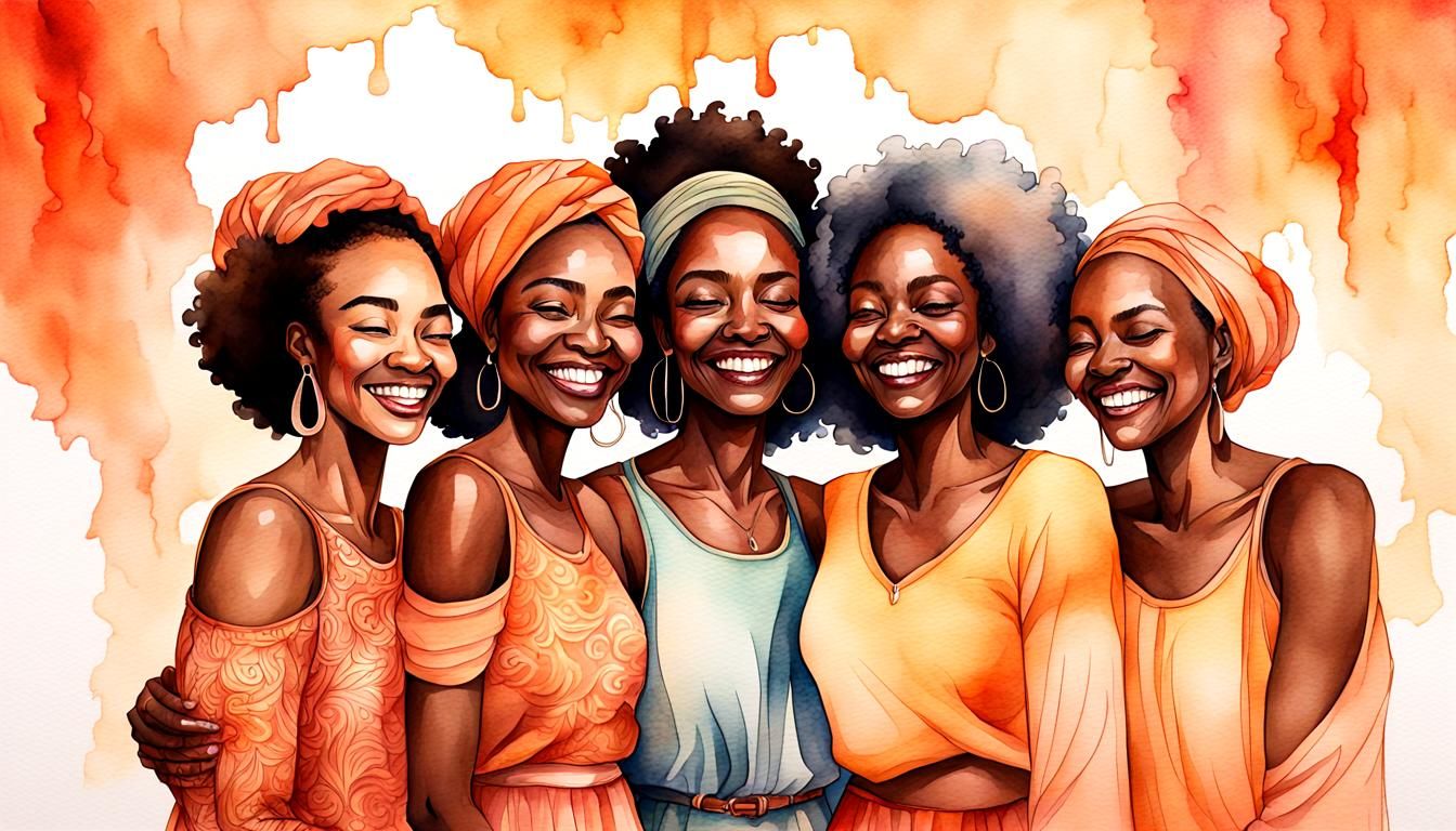 Senior Girlfriends Celebrate Friendship in Watercolor