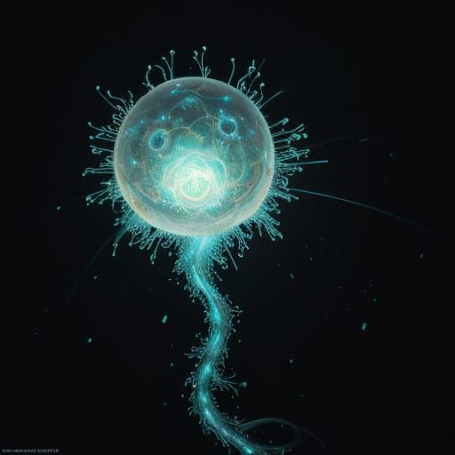 Glowing Protozoa and Bacteria in Ethereal Light