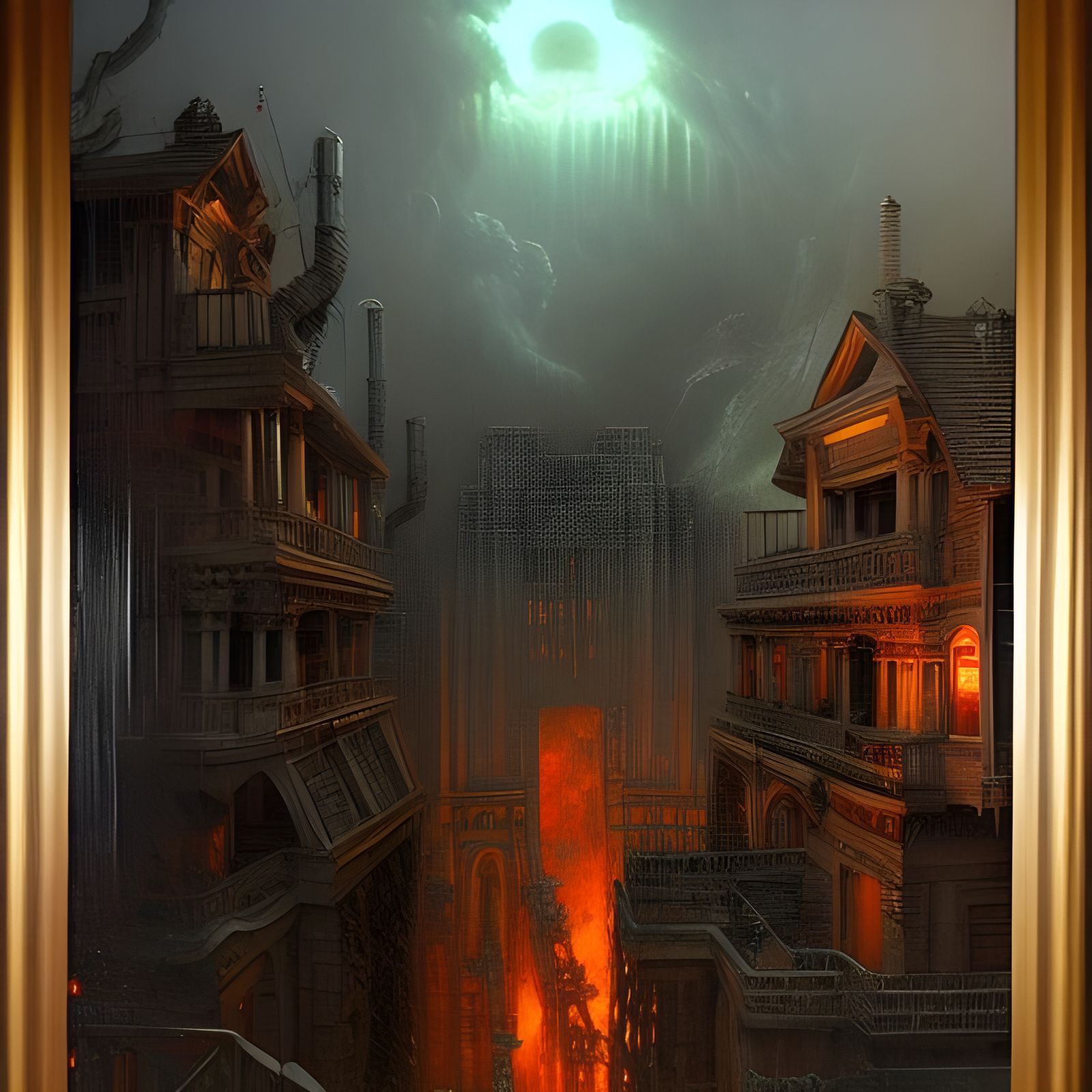 Quiet Doom: Hyperdetailed Atmospheric Horror Painting