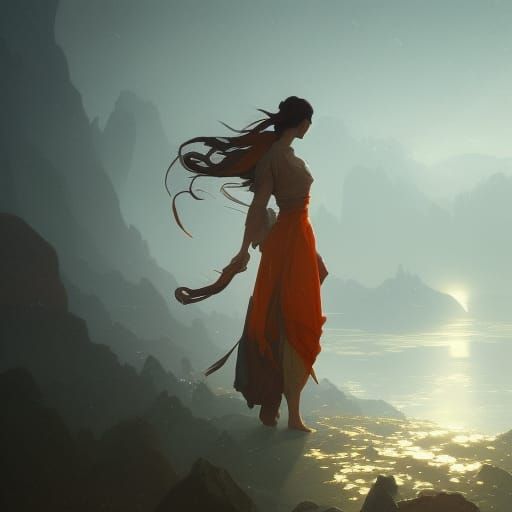 Windy Thoughts: Detailed Art Nouveau Concept Art