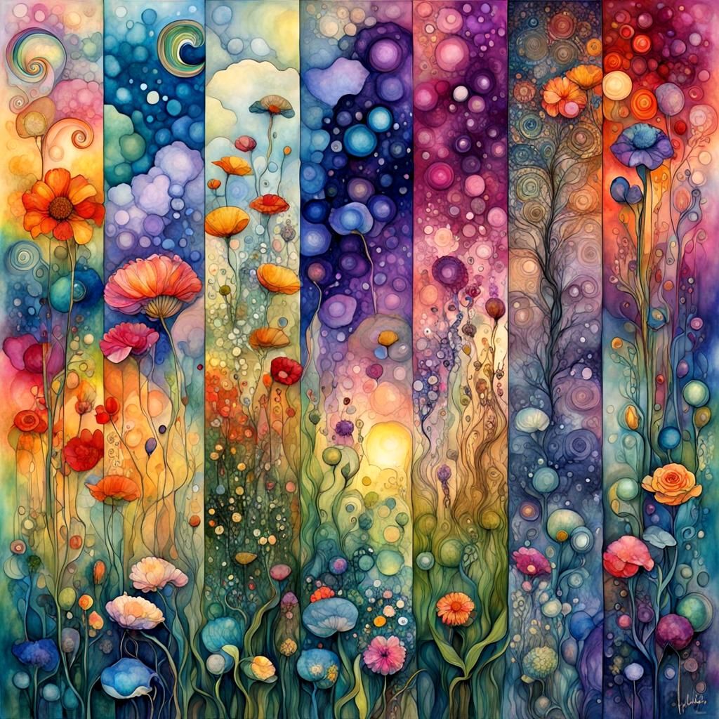 Magical Rainbow Flower Flow