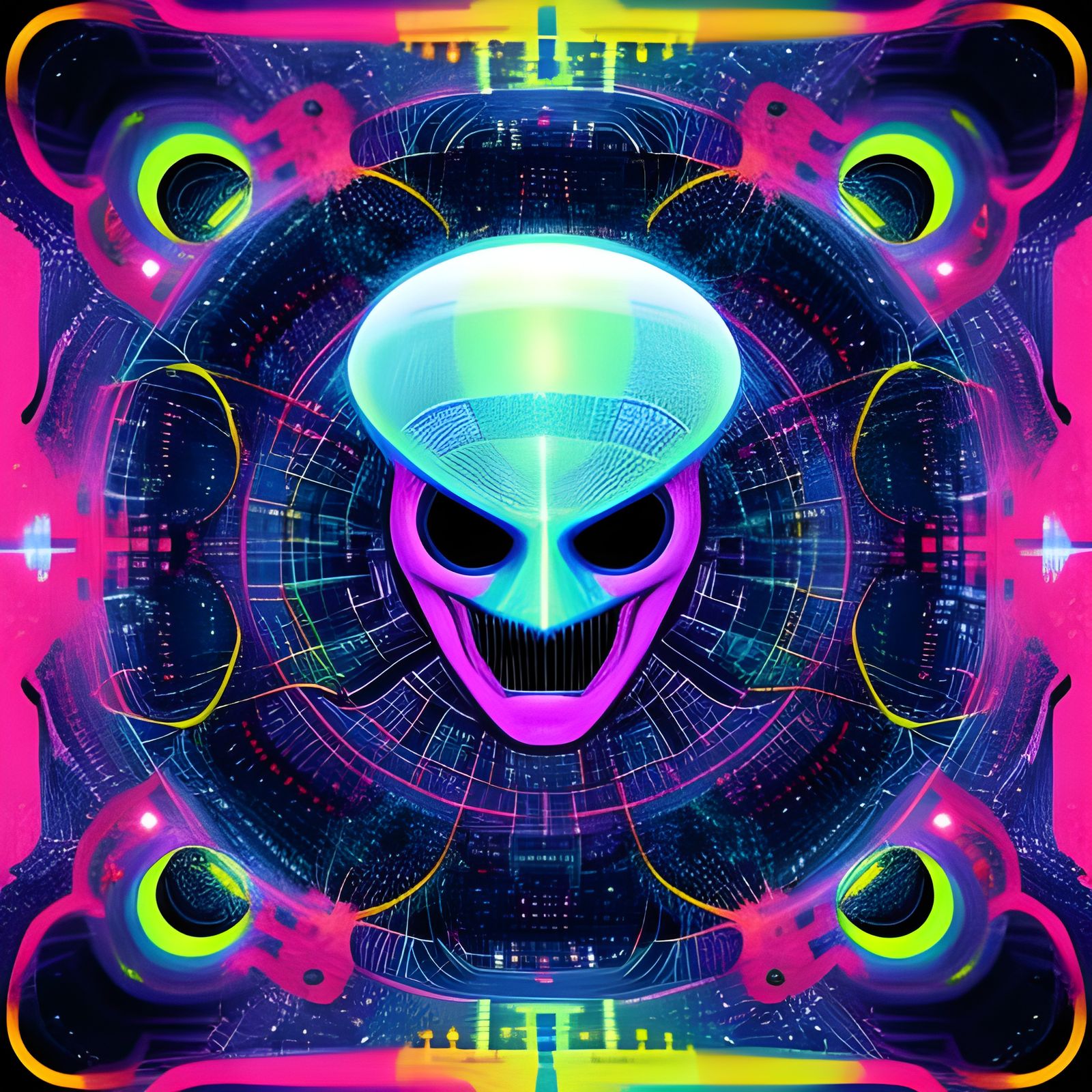 Trippy Alien Tech in Psychedelic Dimensions