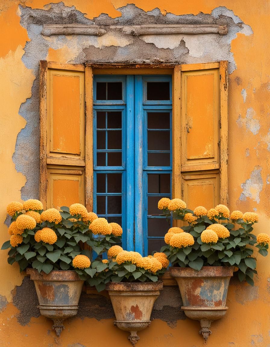 Decadent Mediterranean Window in Ruin