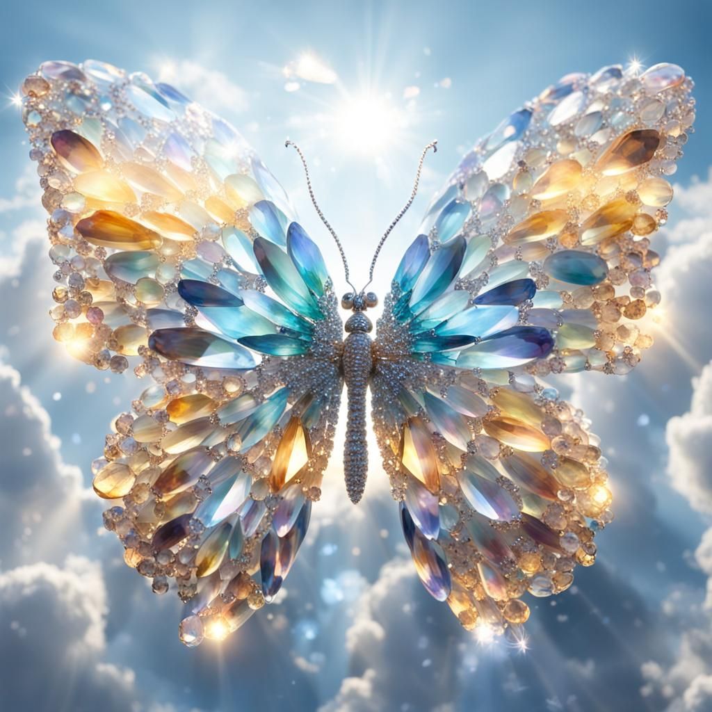 Crystalline Butterfly in Divine Light