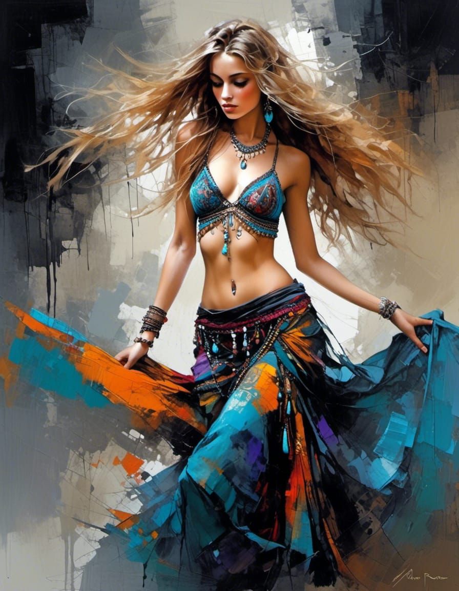 Belly Dancers in Anna Razumovskaya Style