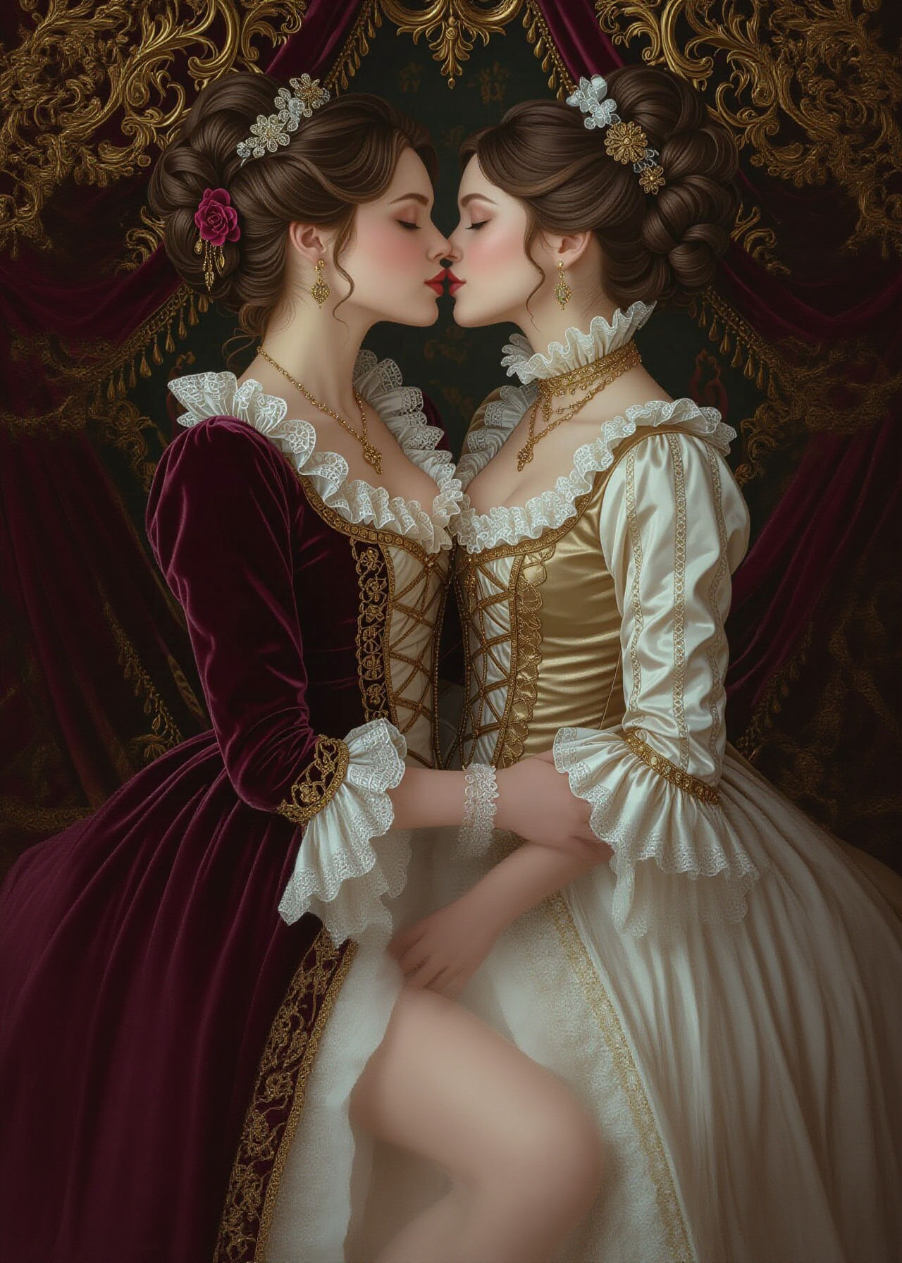 Passionate Kiss in 18th Century England: Anime Style