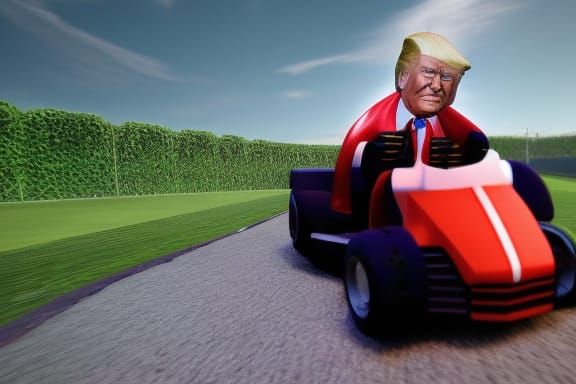 Donald Trump Kart in 3D Rendering