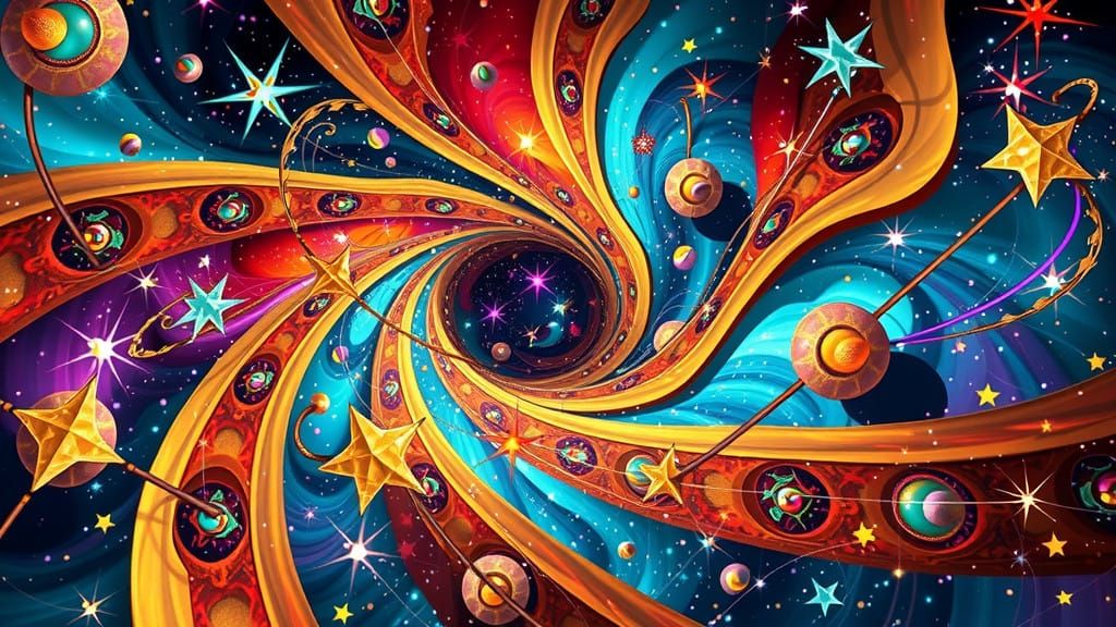 Majestic Cosmic Vortex in Swirling Maelstrom Topology