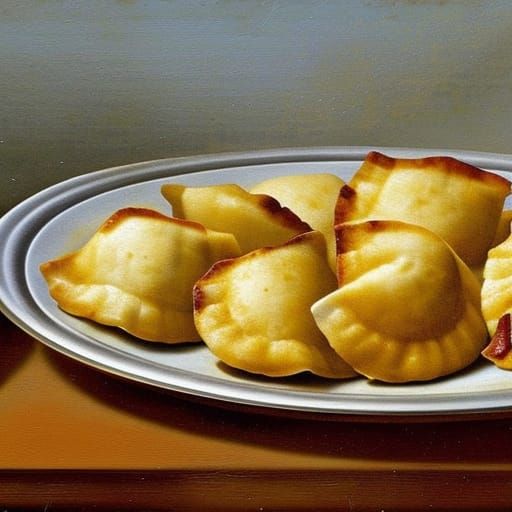 Traditional polish food pierogi