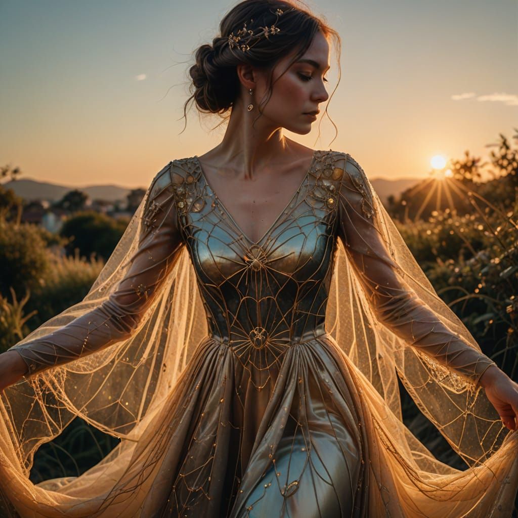 Couturier Stitches Gowns from Moonbeams: Surreal Photography