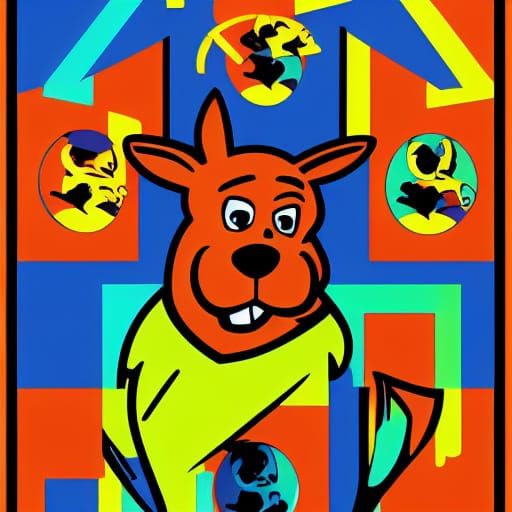 Scooby Doo in Pop Art Style