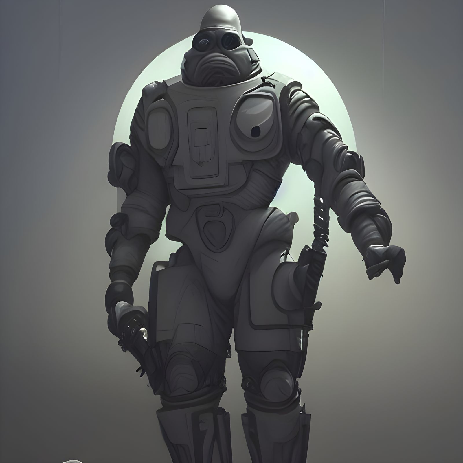Sci-Fi Character Concept Art in Cel-Shaded Style