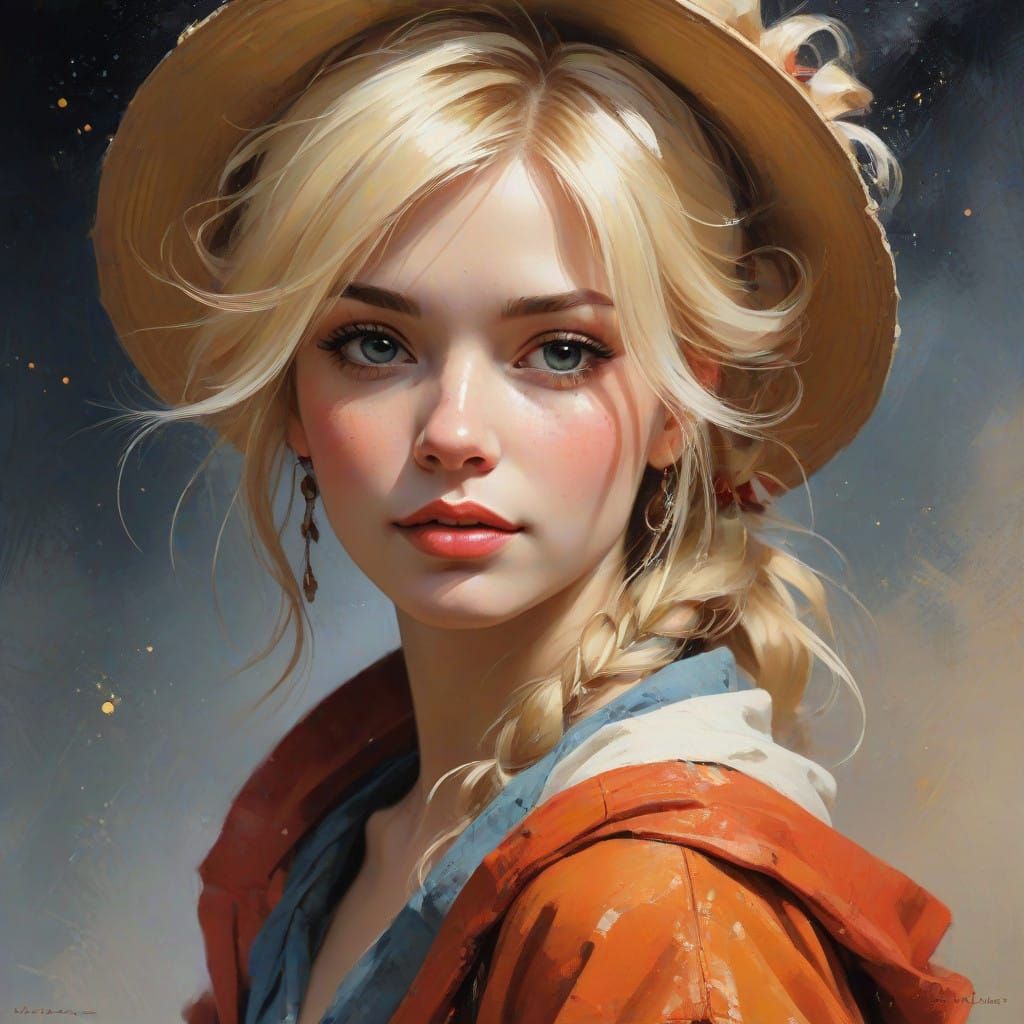 Vagrant Goddess in Cosmic Splendor