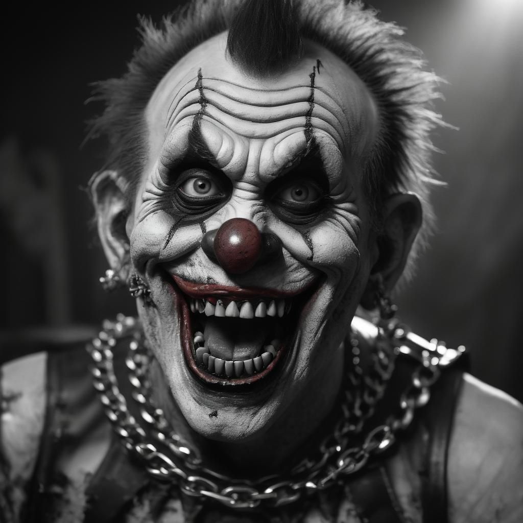 Zombie Monkey Clown President in Moody Lighting