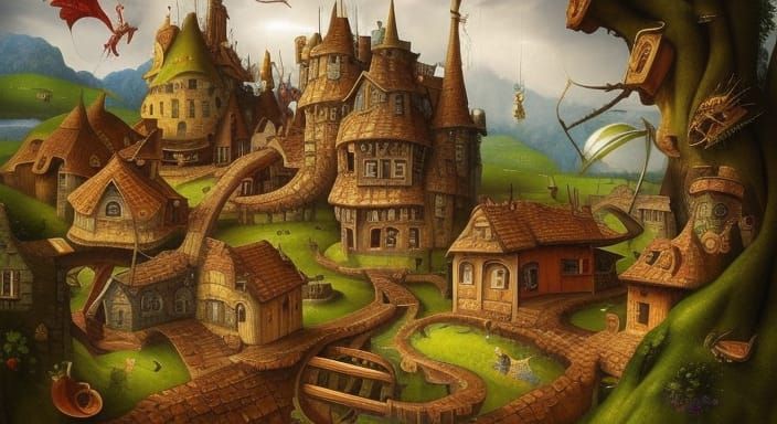 Medieval Village (Surreal)