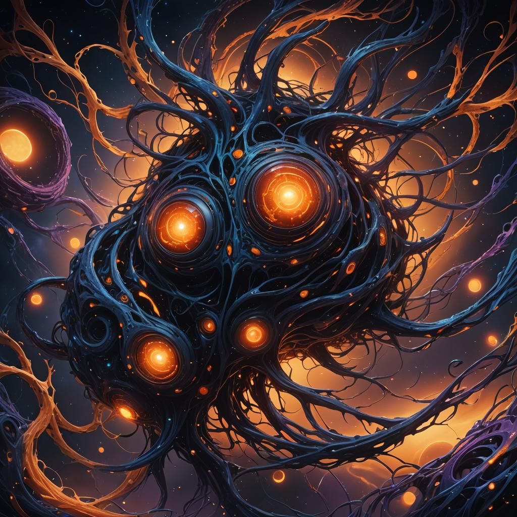 Cosmic Horror: Black Hole Creature Concept Art