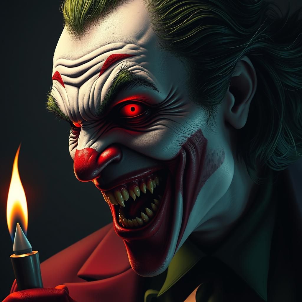 Joker's Maniacal Transformation into Vampire, Hyper-Realisti...