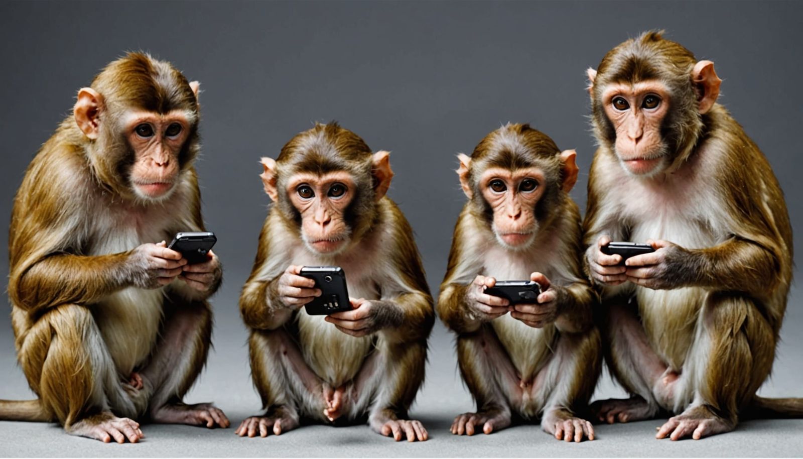 Monkey Using Phone: See No Evil, Hear No Evil