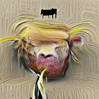 Cartoon Cow Possibly Hungry