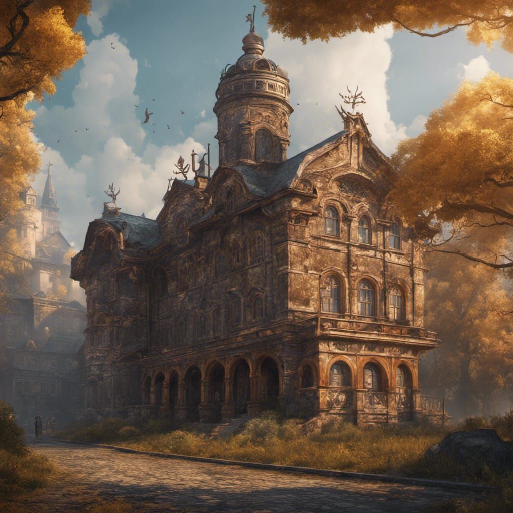 Ukrainian School: Detailed Matte Painting