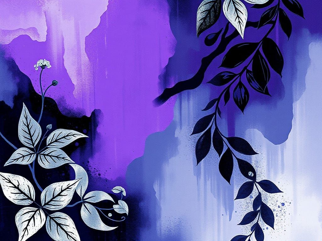 Violet Alchemy Vessel in Modern Art Style