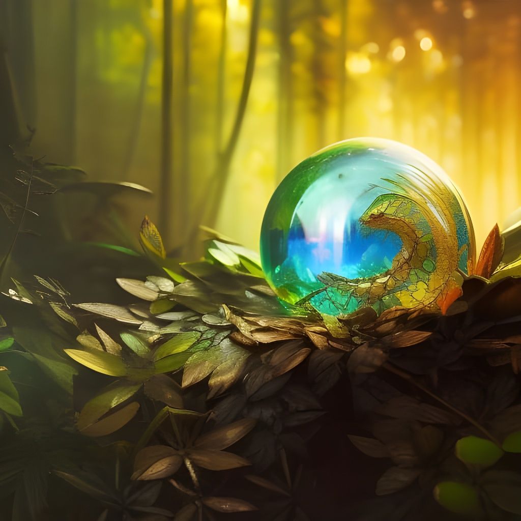 Realistic Dragon Eye Orb in Neoclassical Style