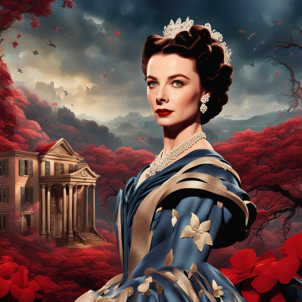 Vivien Leigh as Scarlett O'Hara: Detailed Matte Painting
