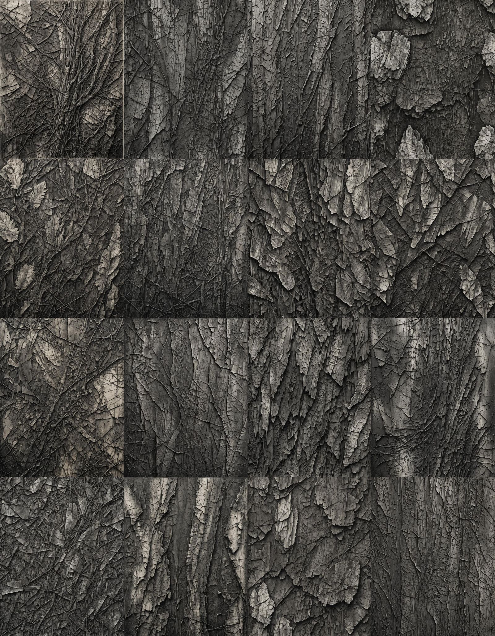 Hyperdetailed Charcoal Drawing of Grunge Textures