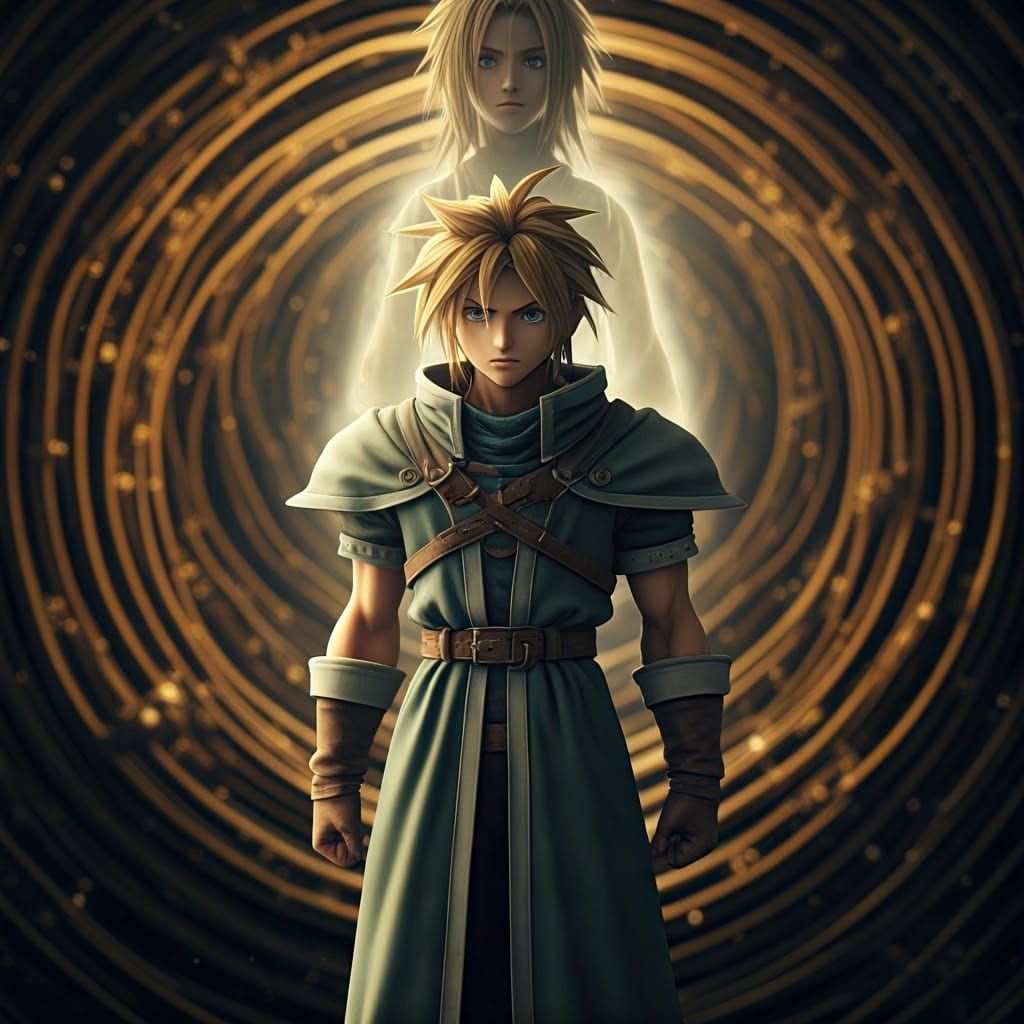 Ethereal Timekeeper Amidst Whispers of the Past