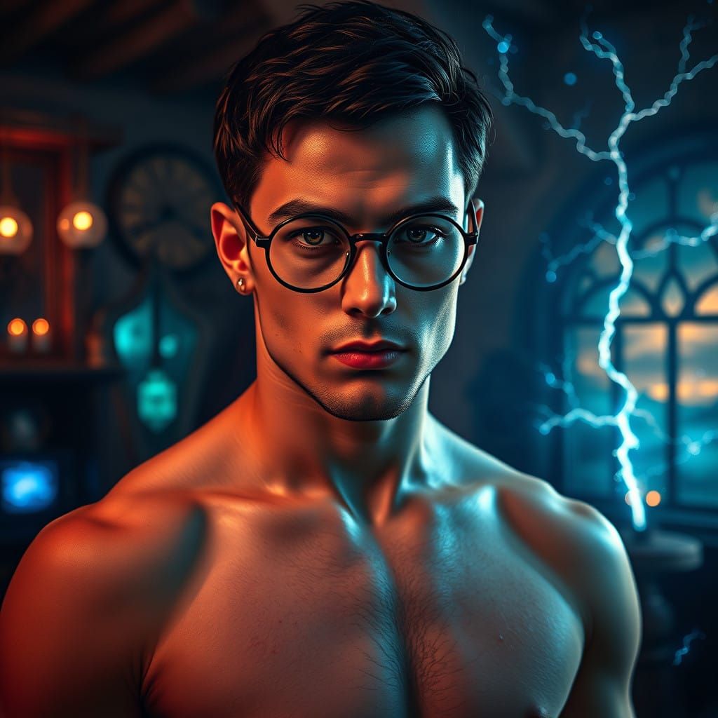 Enigmatic Wizard in Dark Fantasy Setting