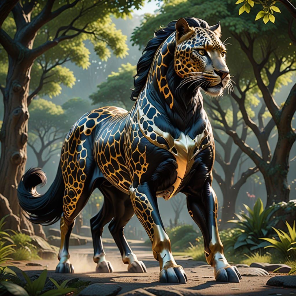 Epic Hybrid Stallion Leaps into Action