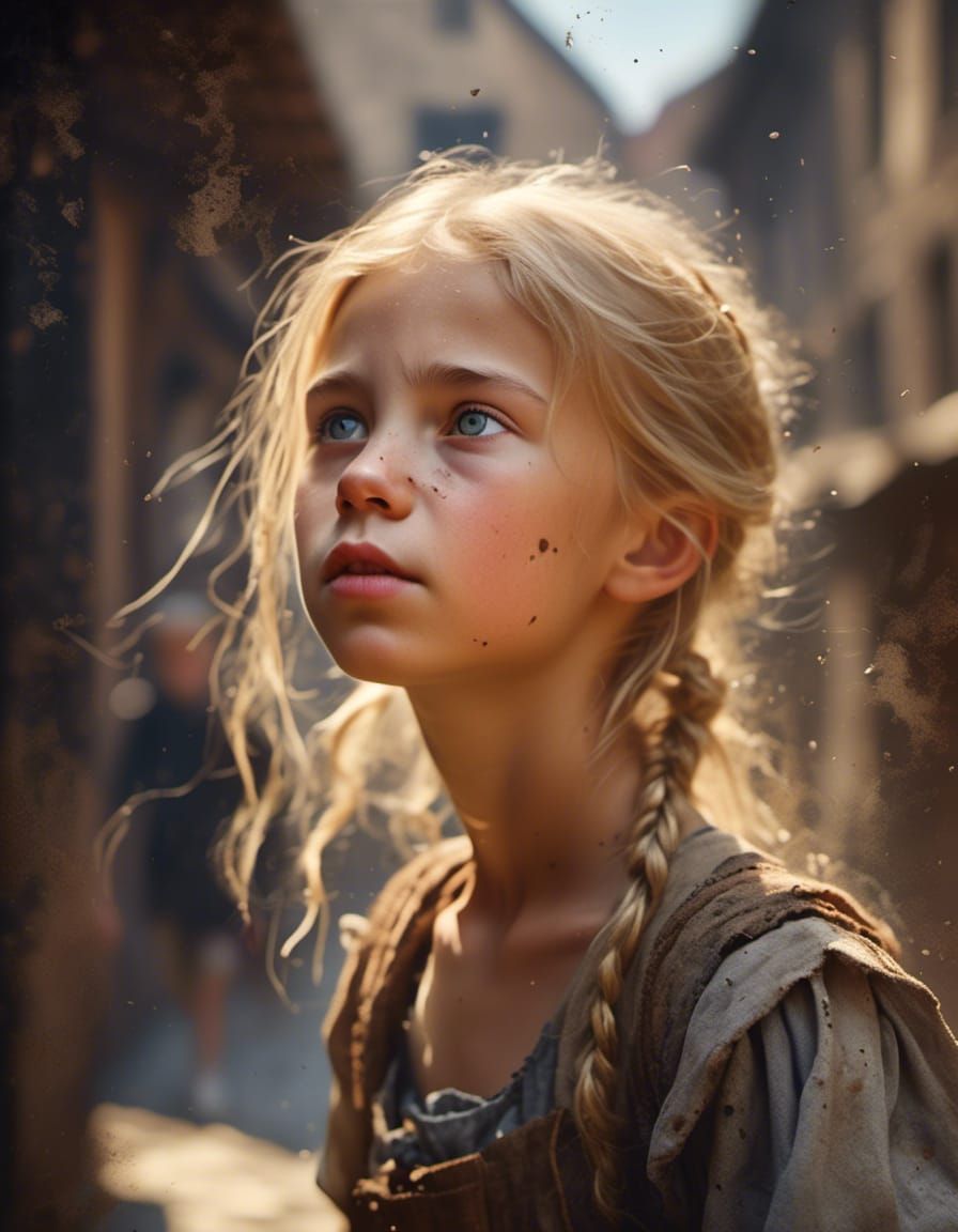 Hyperrealistic Photo of Young Medieval Street Urchin