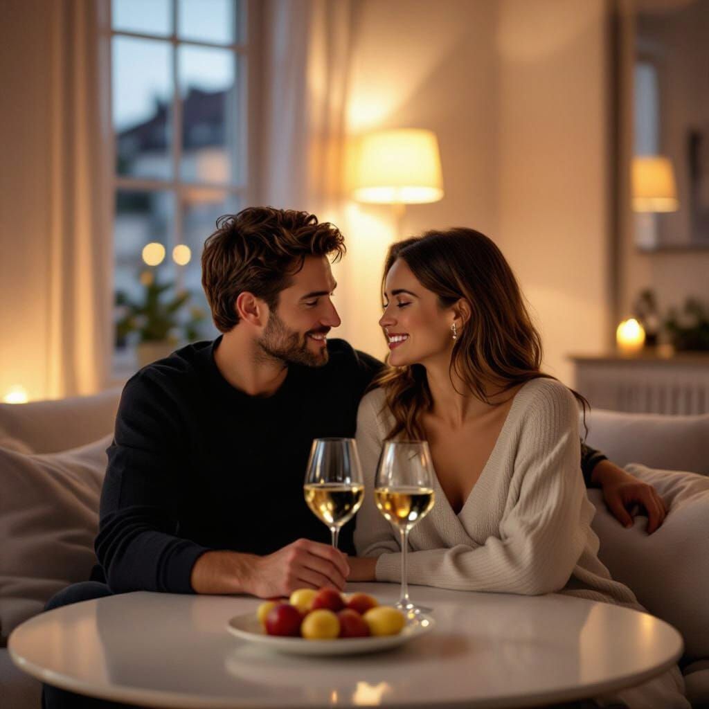 Romantic Evening in Cozy City Apartment