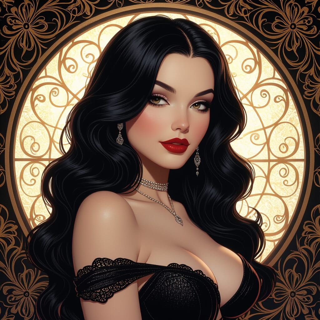 Burlesque Showgirl Behind the Scenes Portrait