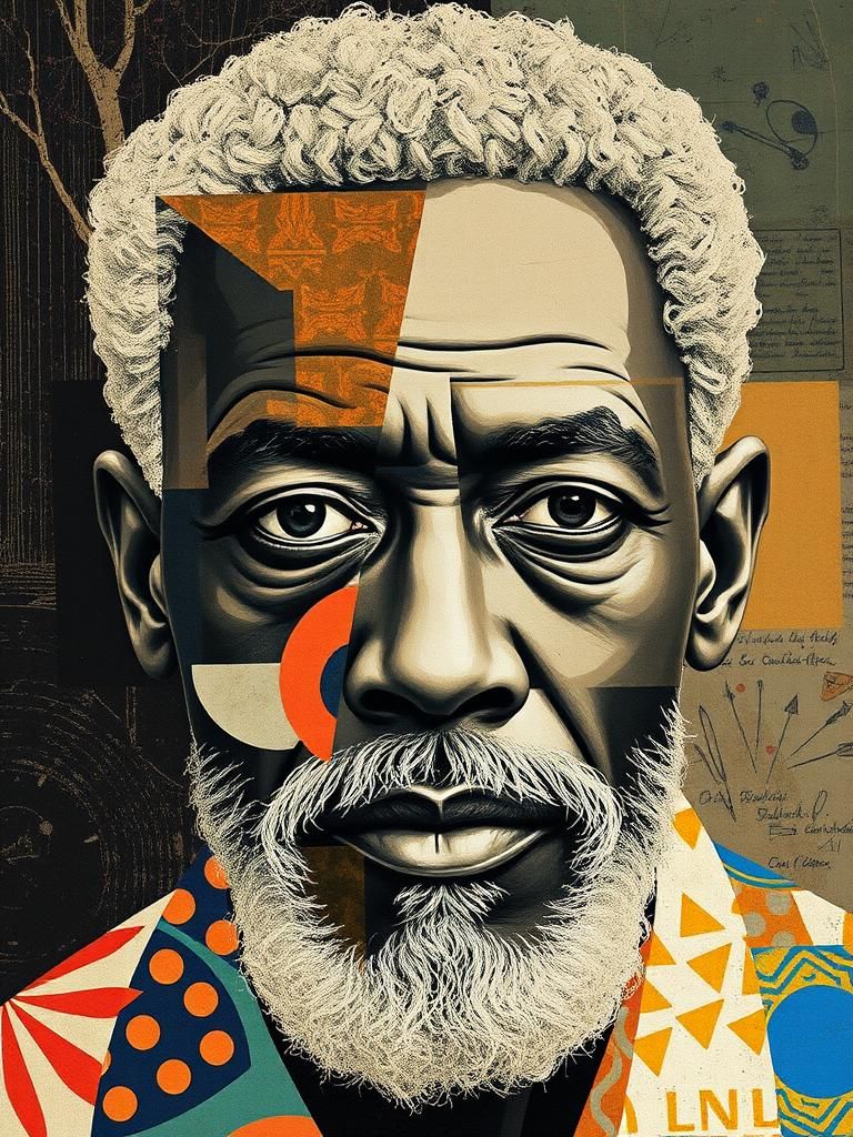 Dynamic Collage Portrait in Varied Art Styles