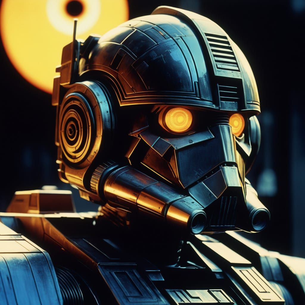 Transformer Robot as a TIE Fighter in Cinematic Film Style