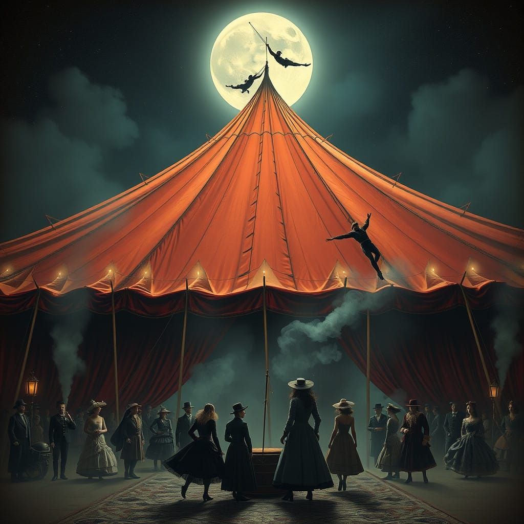 Enchanted Circus Under Moonlit Canvas