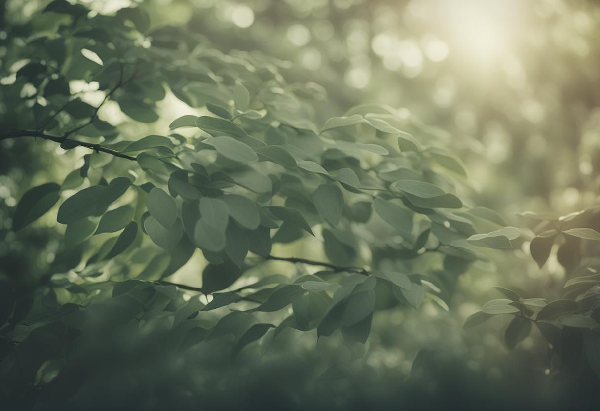 Macro Shot of Stylized Greenery in Soft Light