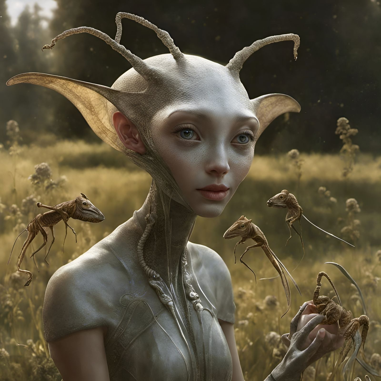 Alien People Pets in Dreamy Magical Realism