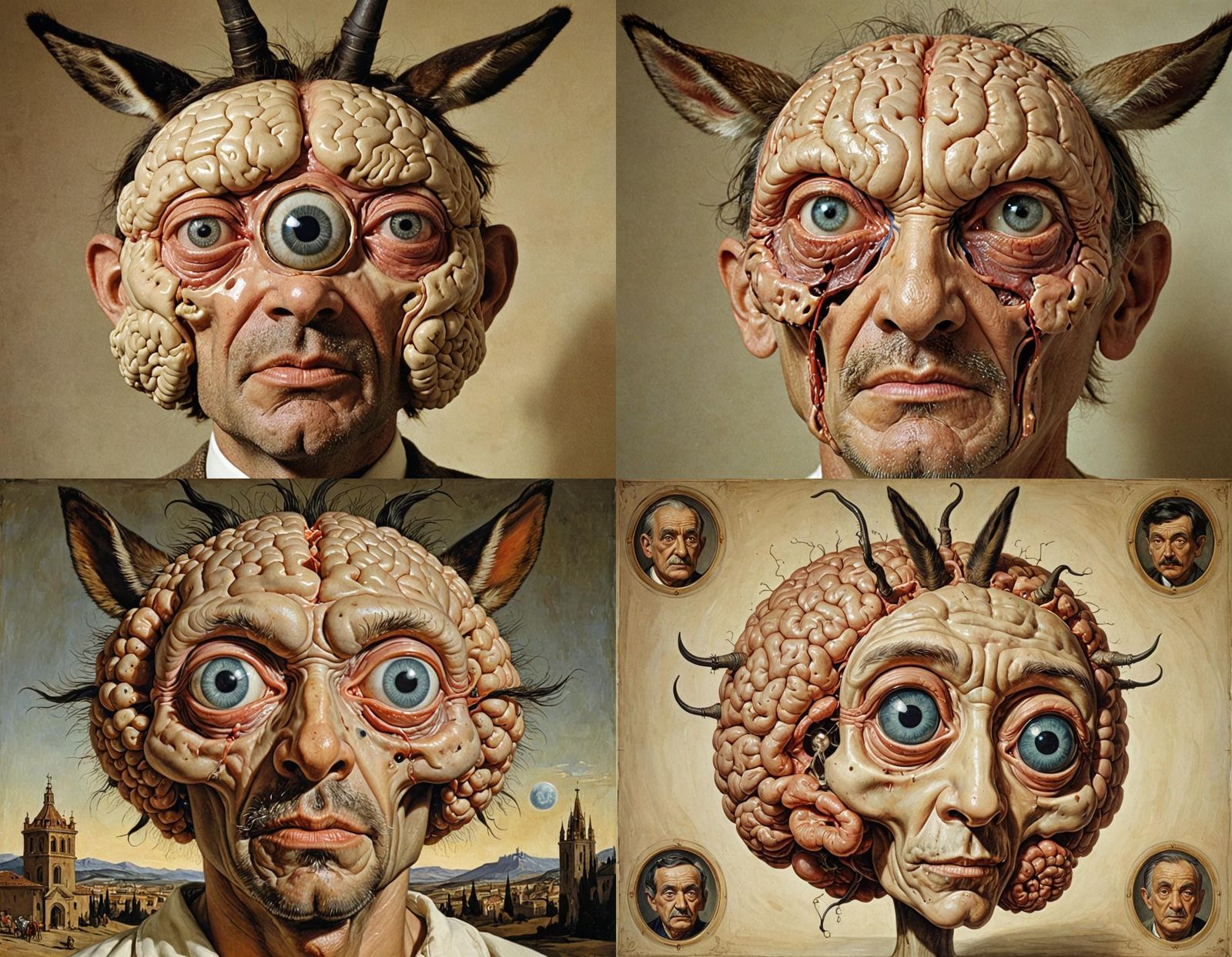 Surreal Anatomical Hybrid in Surrealist Style