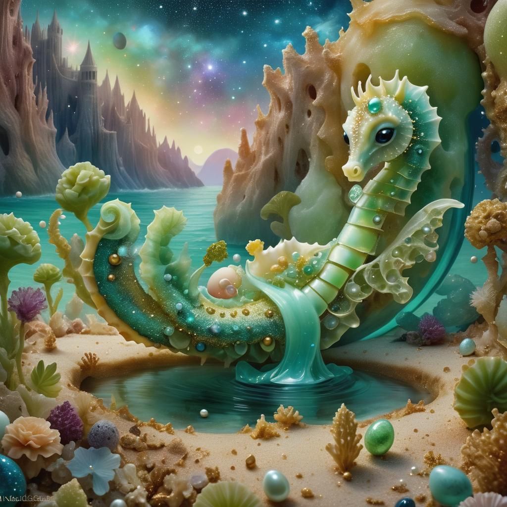 Cracked Egg Reveals Galaxies and Universes: Cartoon Style