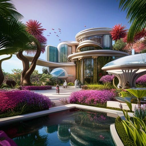 Solarpunk villa